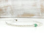 Silver Emerald May Birthstone Bracelet, thumbnail 2 of 11
