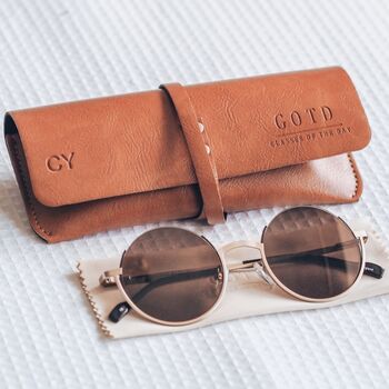 Personalised Vegan Leather Glasses Case, 2 of 3