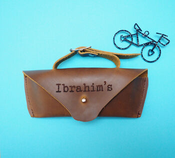 Personalised Leather Bike Saddle Bag, 2 of 6
