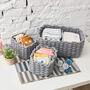 Pack Of Three Woven Cotton Rope Organizer Storage, thumbnail 1 of 4