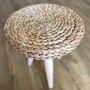 Small Wooden Stool With Wicker Seat, thumbnail 1 of 6