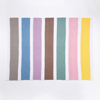Pastel Rainbow Blanket Beginners Crochet Kit, 2 of 7