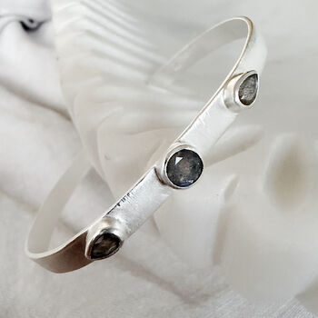 Handmade Sterling Labradorite Cuff, 4 of 12