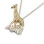 Giraffe Pendant In Gold And Silver, thumbnail 5 of 5