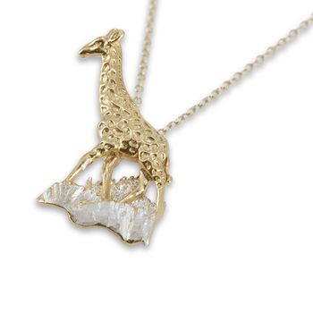 Giraffe Pendant In Gold And Silver, 5 of 5