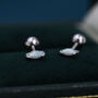 Sterling Silver White Opal Marquise Earrings, thumbnail 1 of 12