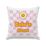 Personalised Pink Check Cushion For Girls’ Bedroom, thumbnail 4 of 4