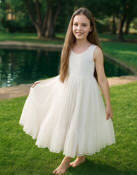 Flora In Ivory ~ Flower Girl Dress Or Party Dress, 2 of 6