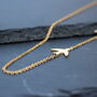 Bird Pendant Choker Necklace 18ct Gold Plated Jewellery, thumbnail 6 of 7