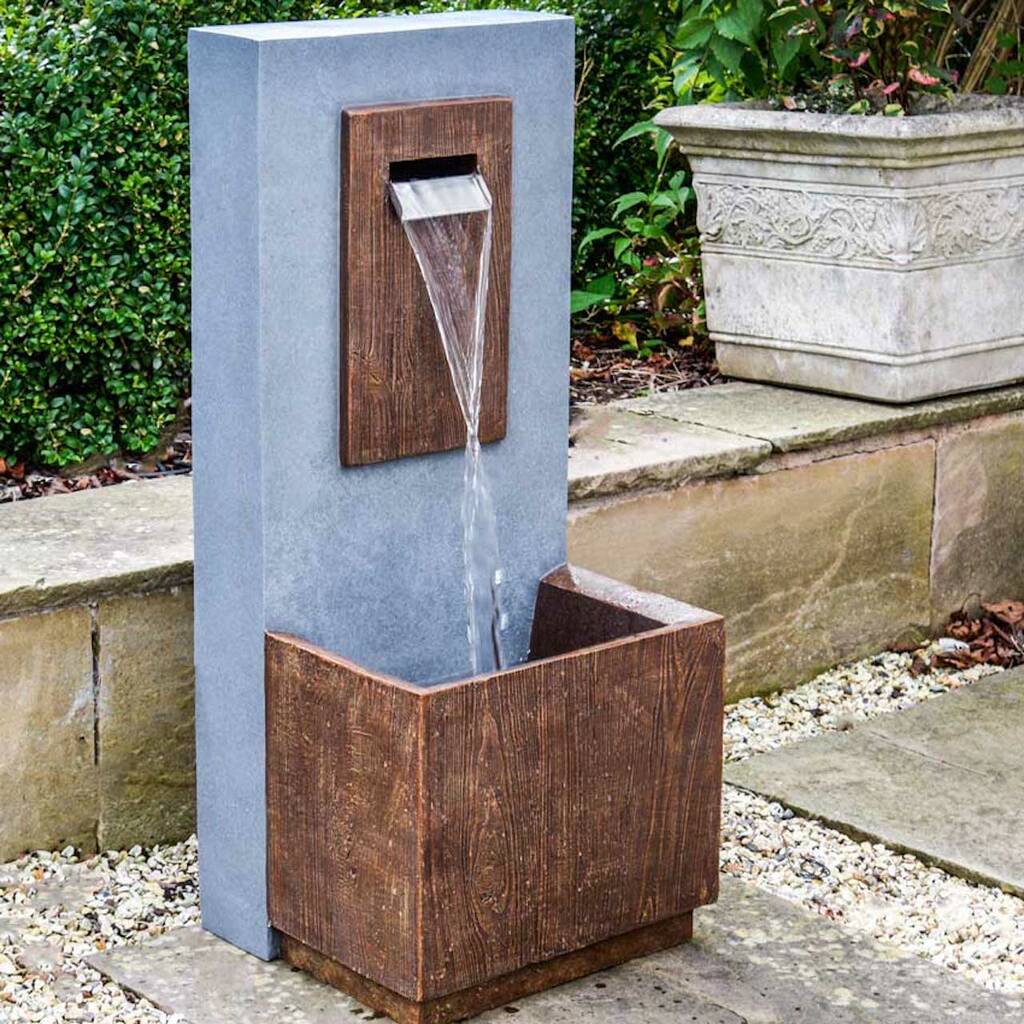 Large Cascading Outdoor Water Feature Rust By Lime Lace ...