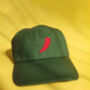 Chilli Embroidered Green Hat, thumbnail 3 of 4