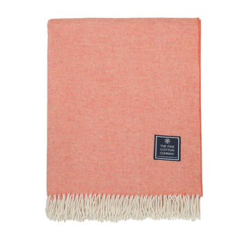 Kendal Long Supersoft Merino Wool Herringbone Blanket, 8 of 12