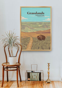 Grasslands National Park Canada Travel Poster Art Print, 5 of 8