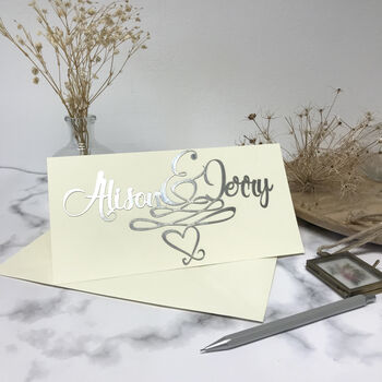 Personalised Entwined Names Wedding/Engagement Card, 3 of 12
