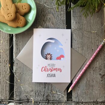 Personalised Woodland Christmas Card, 5 of 6