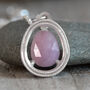 Pink Sapphire Necklace In Sterling Silver, thumbnail 1 of 6