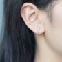 Sterling Silver Bar Stud Earrings, thumbnail 4 of 5
