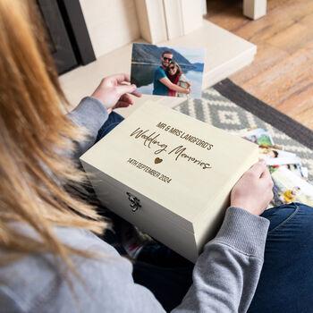 Personalised Wedding Memories Keepsake Box Gift, 3 of 4