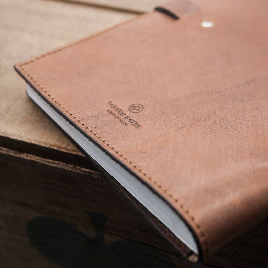 Personalised Leather Notebook By Tanner Bates