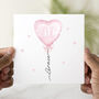 Pink Personalised Balloon 40th Birthday Card For Her, thumbnail 1 of 3