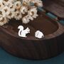 Mismatched Squirrel And Acorn Stud Earrings, thumbnail 7 of 12