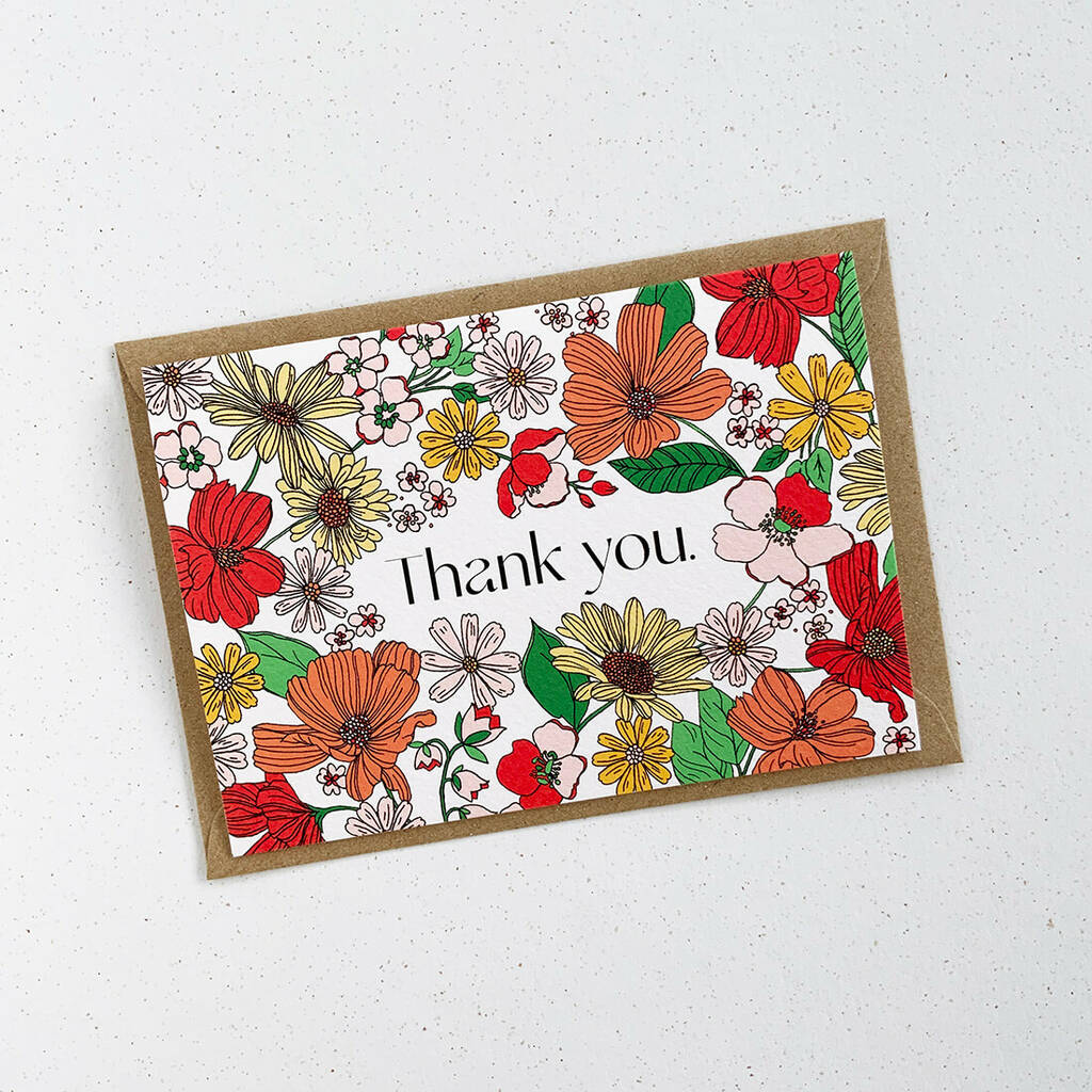 Floral Thank You Card, 1 of 3