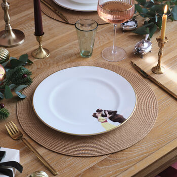 Kissing Couple Bone China Plate, 2 of 5