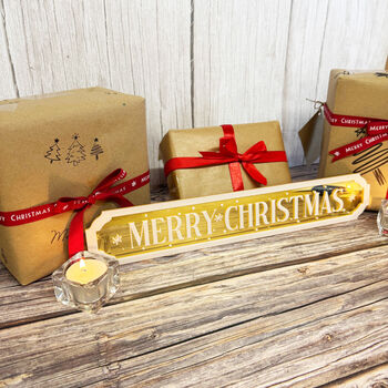 Gold Mirror Acrylic Merry Christmas Sign Small, 3 of 5