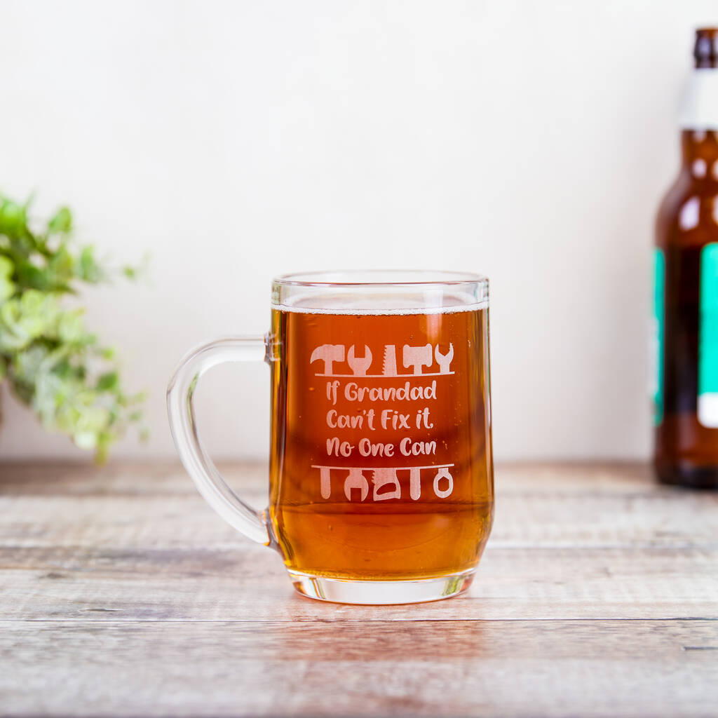 Personalised Grandad Beer Glass, 1 of 4
