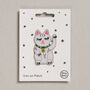 Lucky Cat Iron On Patch, thumbnail 1 of 4