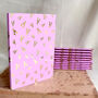 Recycled Pink Notebook With Gold Foil Lobster, thumbnail 5 of 10