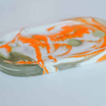 Oval Trinket Tray In Orange Margarita, 5 of 6