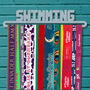 Medal Hanger Display | 'Swimming' | Metal Wall Mounted Swimming Medal Holder, thumbnail 2 of 5