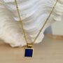 The Dawny Square Blue Lapis Necklace, thumbnail 3 of 6