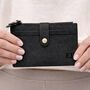 Personalised Ellie Small Textured Faux Leather Zip Coin Purse Wallet, thumbnail 2 of 5