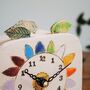Small Clock With Bright Rainbow Coloured Petals, thumbnail 4 of 8