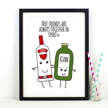 'Together In Spirits' Personalised Friendship Print, 2 of 5