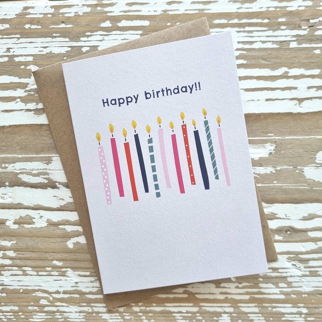 'Happy Birthday!' Pink Candles Birthday Card By Nest Gifts