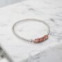 Sterling Silver Milestone Birthday Noodle Bracelet In Various Ages, thumbnail 6 of 12