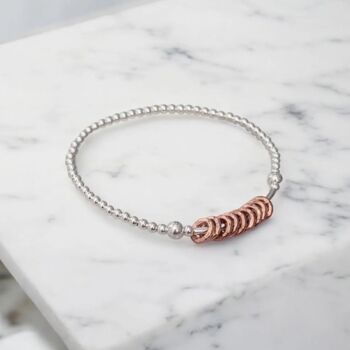 Sterling Silver Milestone Birthday Noodle Bracelet In Various Ages, 6 of 12