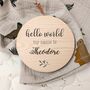 Personalised Baby Name Photo Prop Plaque | Wooden Newborn Announcement Sign, thumbnail 1 of 8