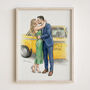 Personalised Couple Portrait From Photo Valentine's Day Gift For Boyfriend / Girlfriend, thumbnail 1 of 12