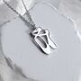 Ballet Pointe Shoes Silver Necklace For Kids Gift, thumbnail 1 of 5