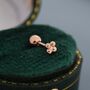 Extra Tiny Four Ball Cluster Screw Back Earrings, thumbnail 3 of 12