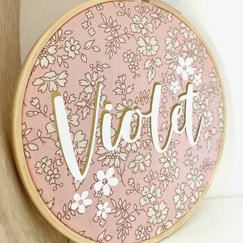 Liberty London Personalised Embroidery Hoop, 3 of 6