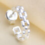 Sterling Silver Chain Link Hoop Earrings, thumbnail 2 of 7
