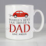 Personalised Worlds Best Taxi Driver Dad Ceramic Mug, thumbnail 3 of 4