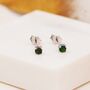 Black Opal Stud Earrings In Sterling Silver, thumbnail 3 of 11