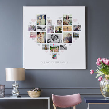 Personalised Heart Family Photo Collage, 3 of 8