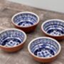 Set Of Four Blue And White Small/Dipping Bowls, thumbnail 1 of 6